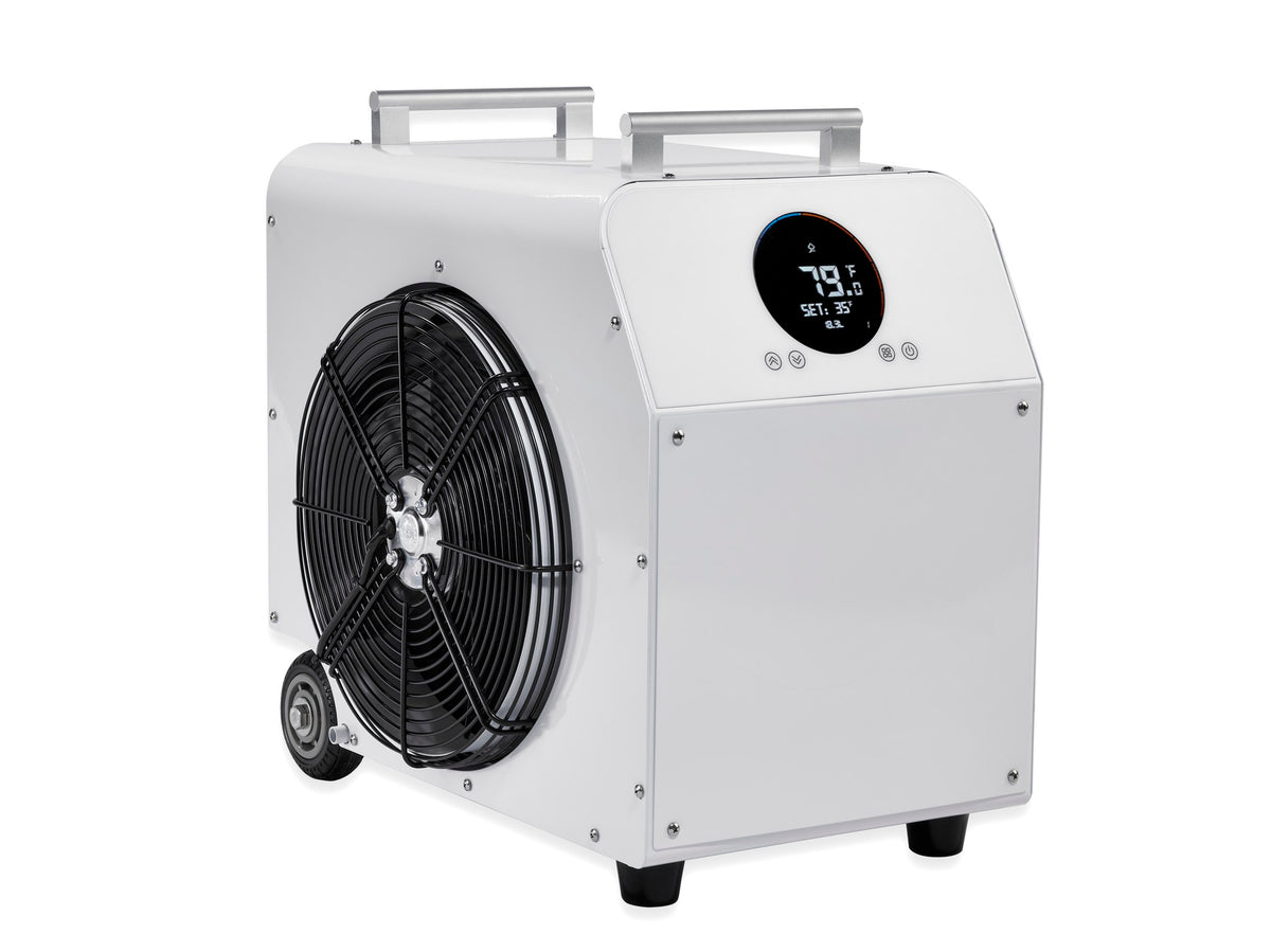 Dynamic Cold Therapy Premier Edition Cold Plunge Chiller, front left view