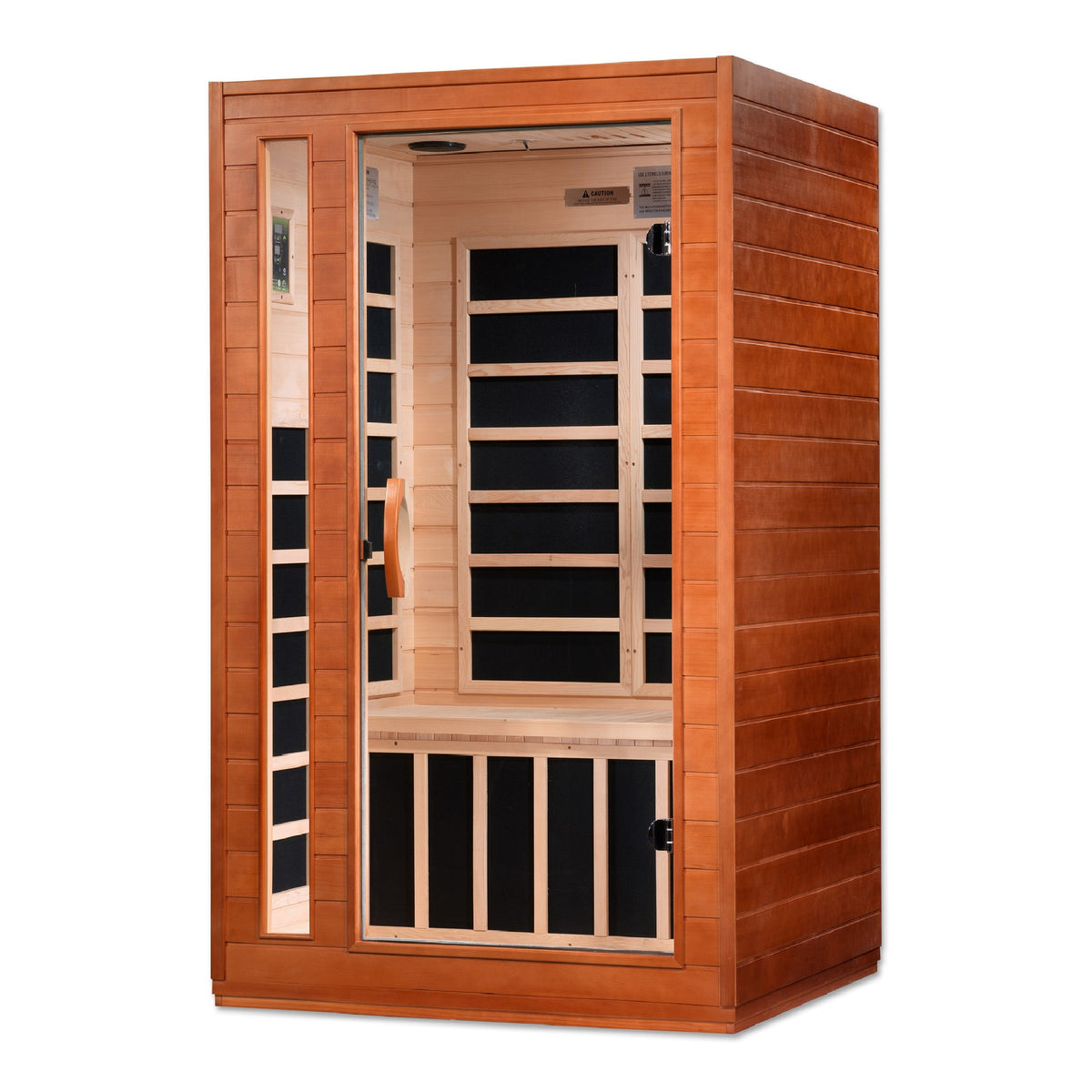Dynamic Cordoba 2-Person Low EMF FAR Infrared Sauna, front angle view