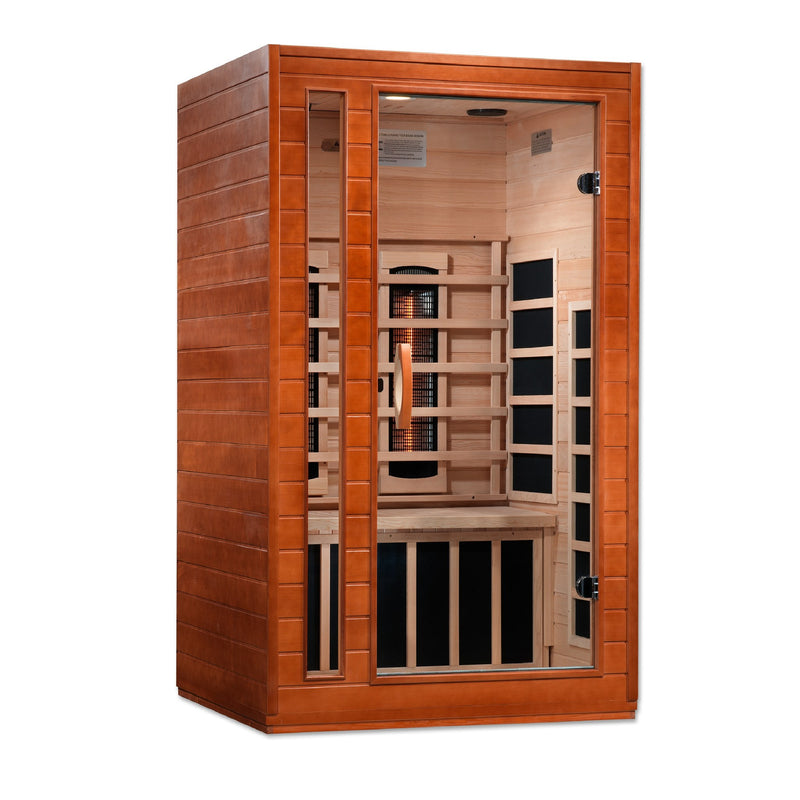 Dynamic Cordoba 2-Person Full Spectrum Near Zero EMF FAR Infrared Sauna, front angle view