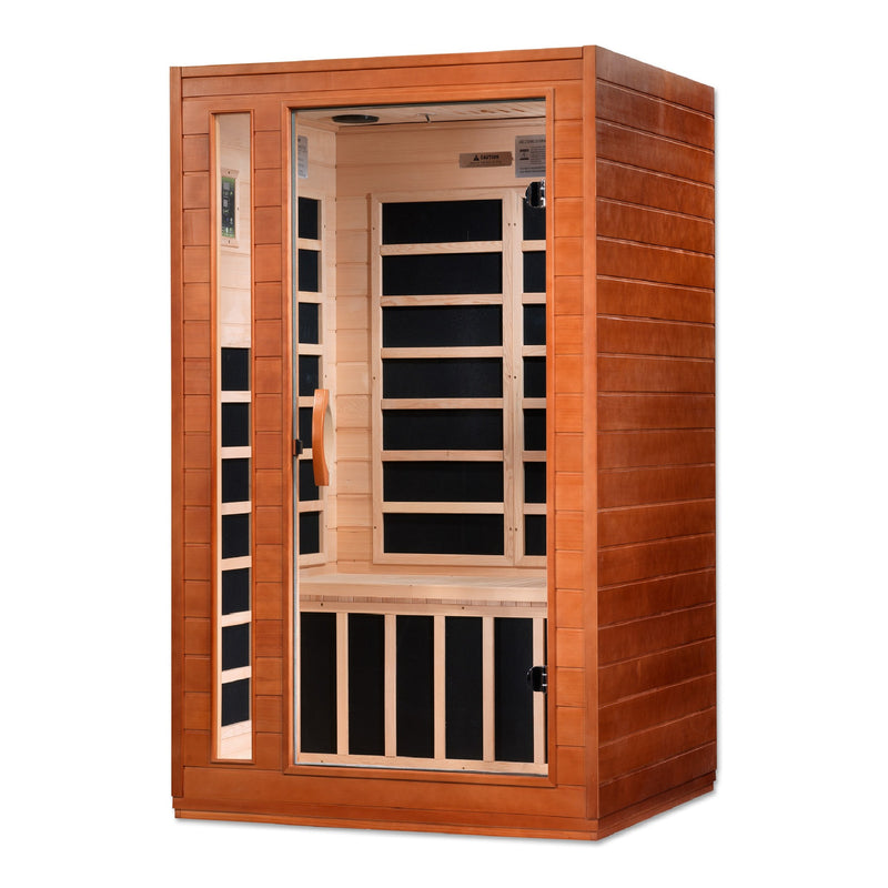 Dynamic Cordoba Elite 2-Person Ultra Low EMF FAR Infrared Sauna, front angle view