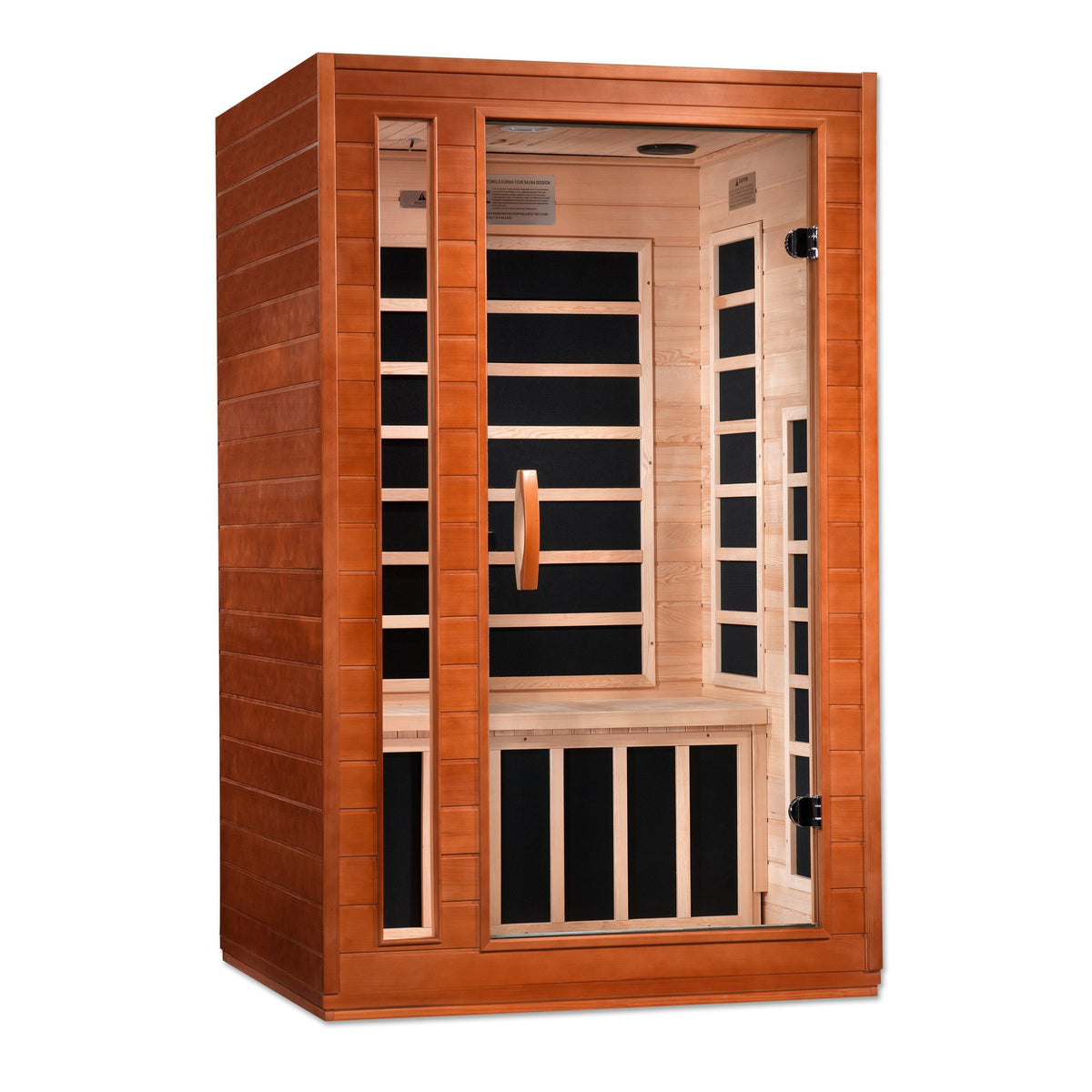 Dynamic Cordoba Elite 2-Person Ultra Low EMF FAR Infrared Sauna, side angle view