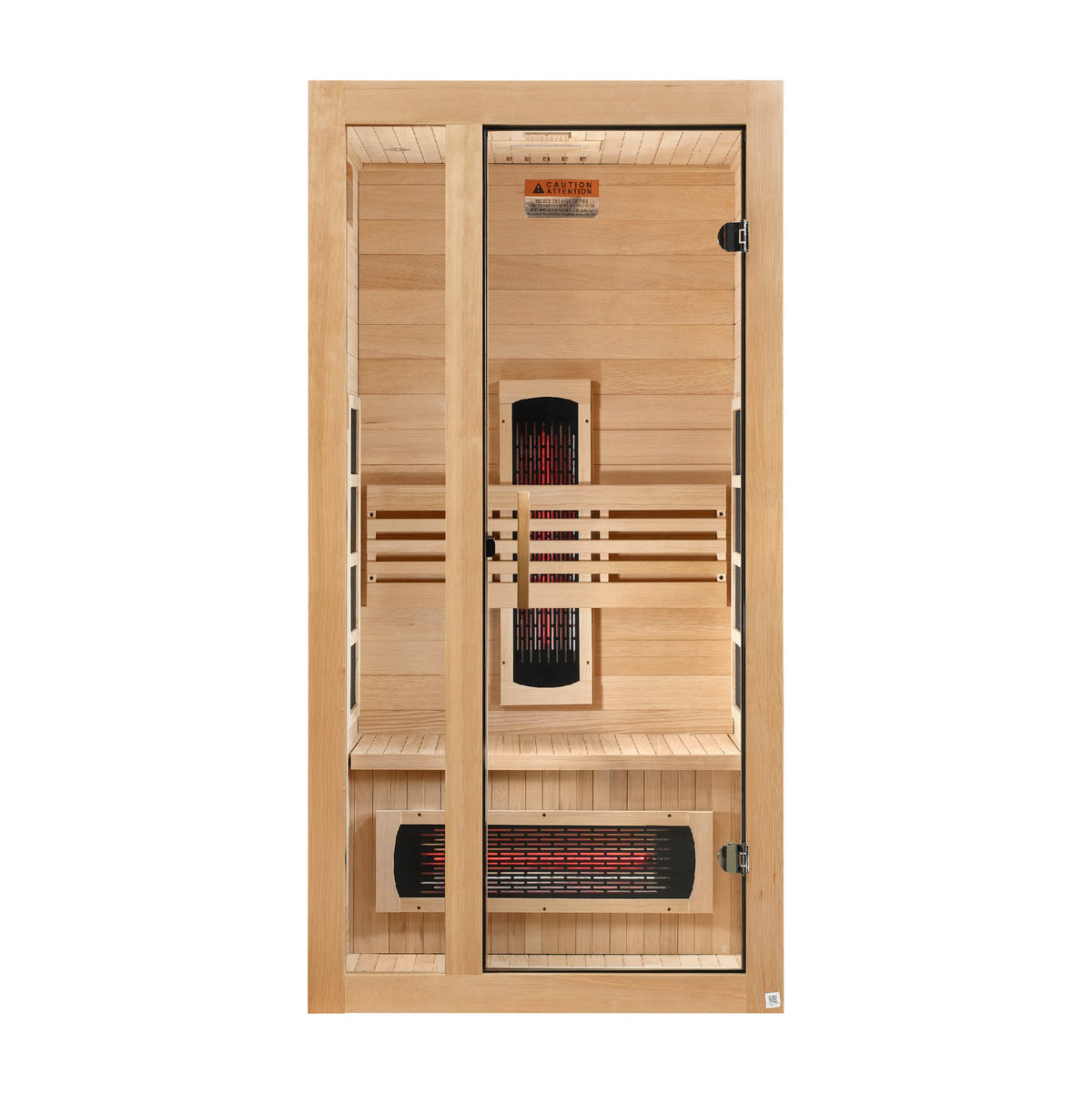 Dynamic Gracia 1-2-Person Full Spectrum Near Zero EMF FAR Infrared Sauna, front view