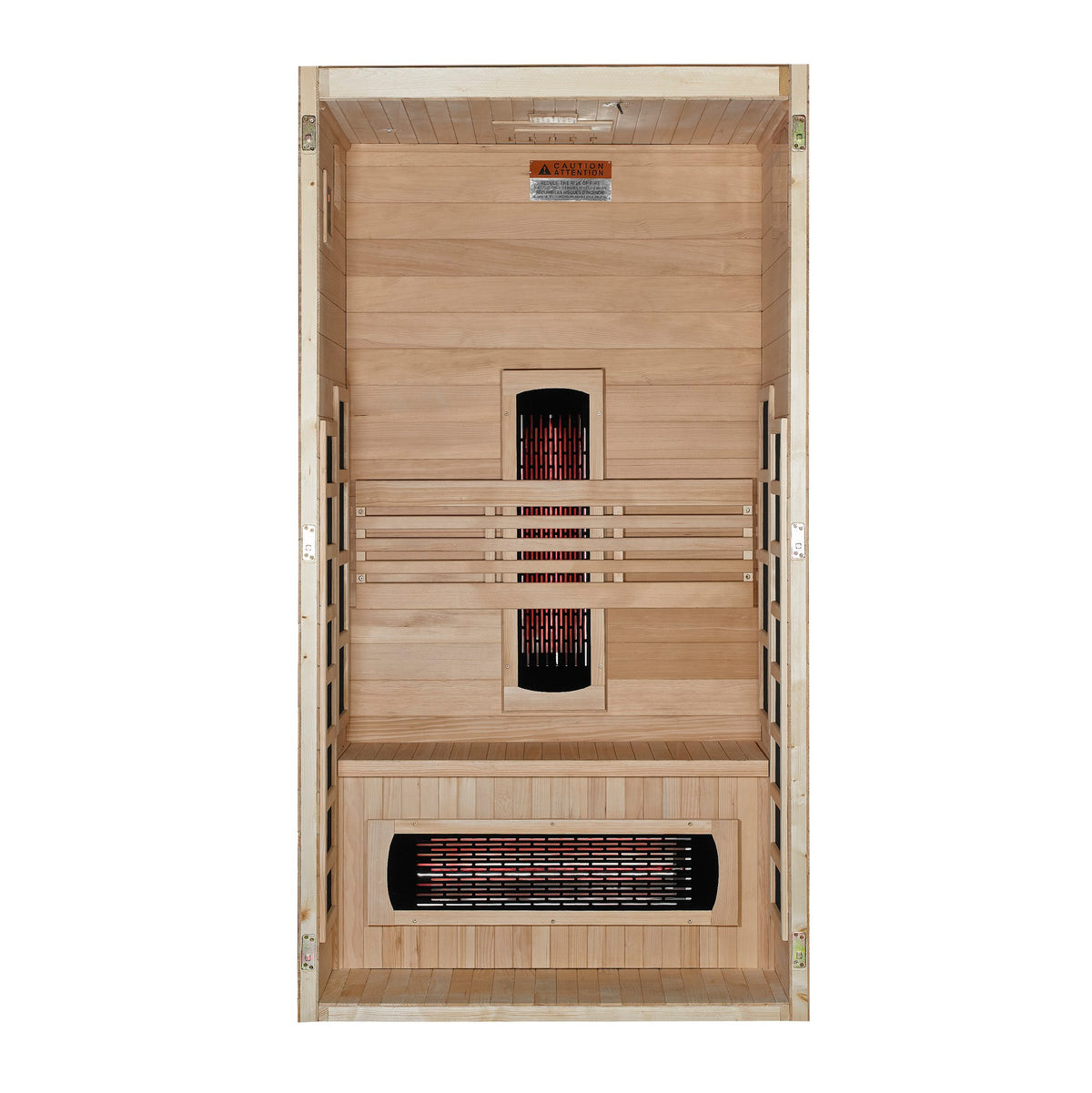 Dynamic Gracia 1-2-Person Full Spectrum Near Zero EMF FAR Infrared Sauna, interior with heating panels