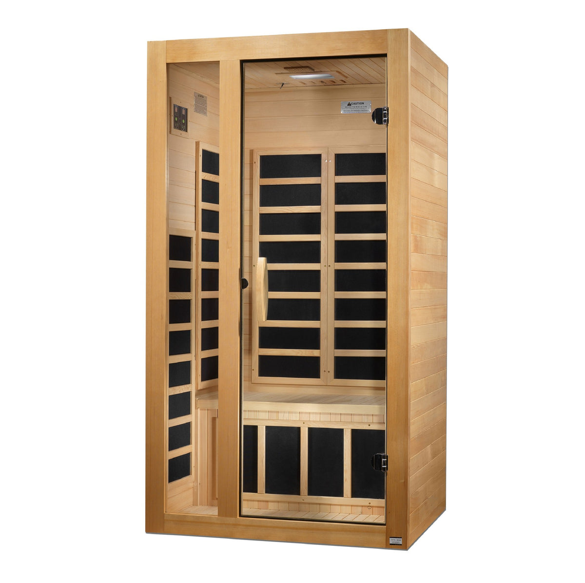 Dynamic Gracia Elite 1-2-Person Ultra Low EMF FAR Infrared Sauna, front angle view