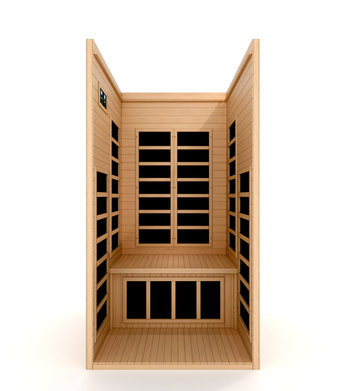 Dynamic Gracia Elite 1-2-Person Ultra Low EMF FAR Infrared Sauna, interior with heating panels