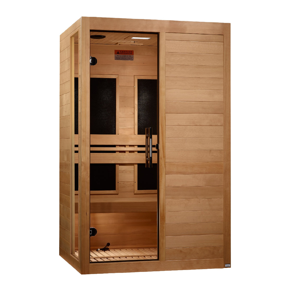 Dynamic Lucca 2-Person Low EMF FAR Infrared Sauna, front angle view