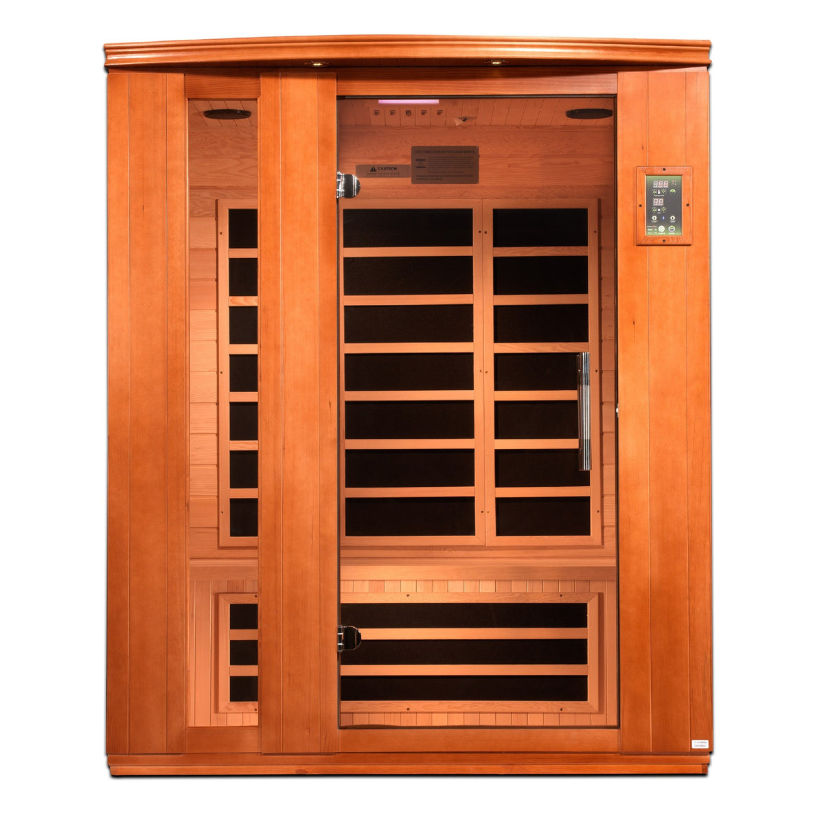 Dynamic Lugano 3-Person Low EMF FAR Infrared Sauna, front view