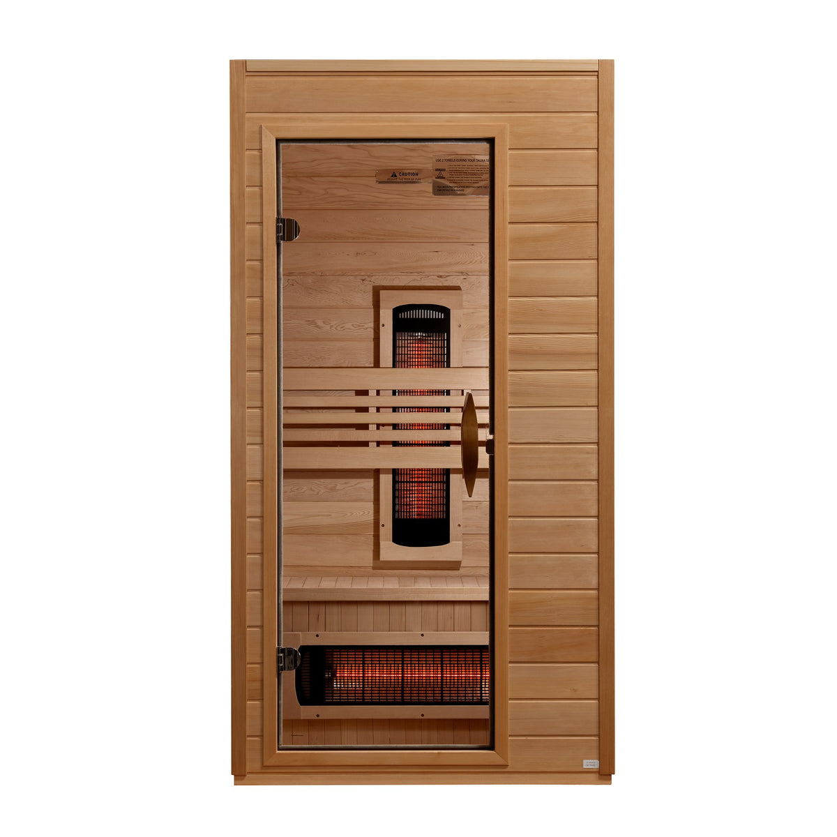 Dynamic Martin 1-2-Person Full Spectrum Near Zero EMF FAR Infrared Sauna, front view