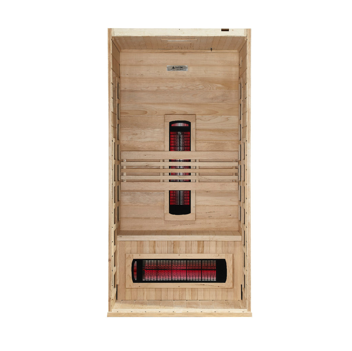 Dynamic Martin 1-2-Person Full Spectrum Near Zero EMF FAR Infrared Sauna, interior with heating panels