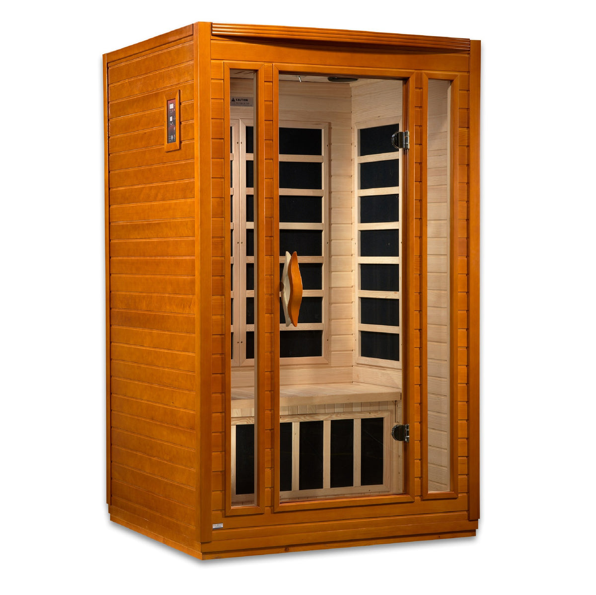Dynamic San Marino 2-Person Low EMF FAR Infrared Sauna, front angle view