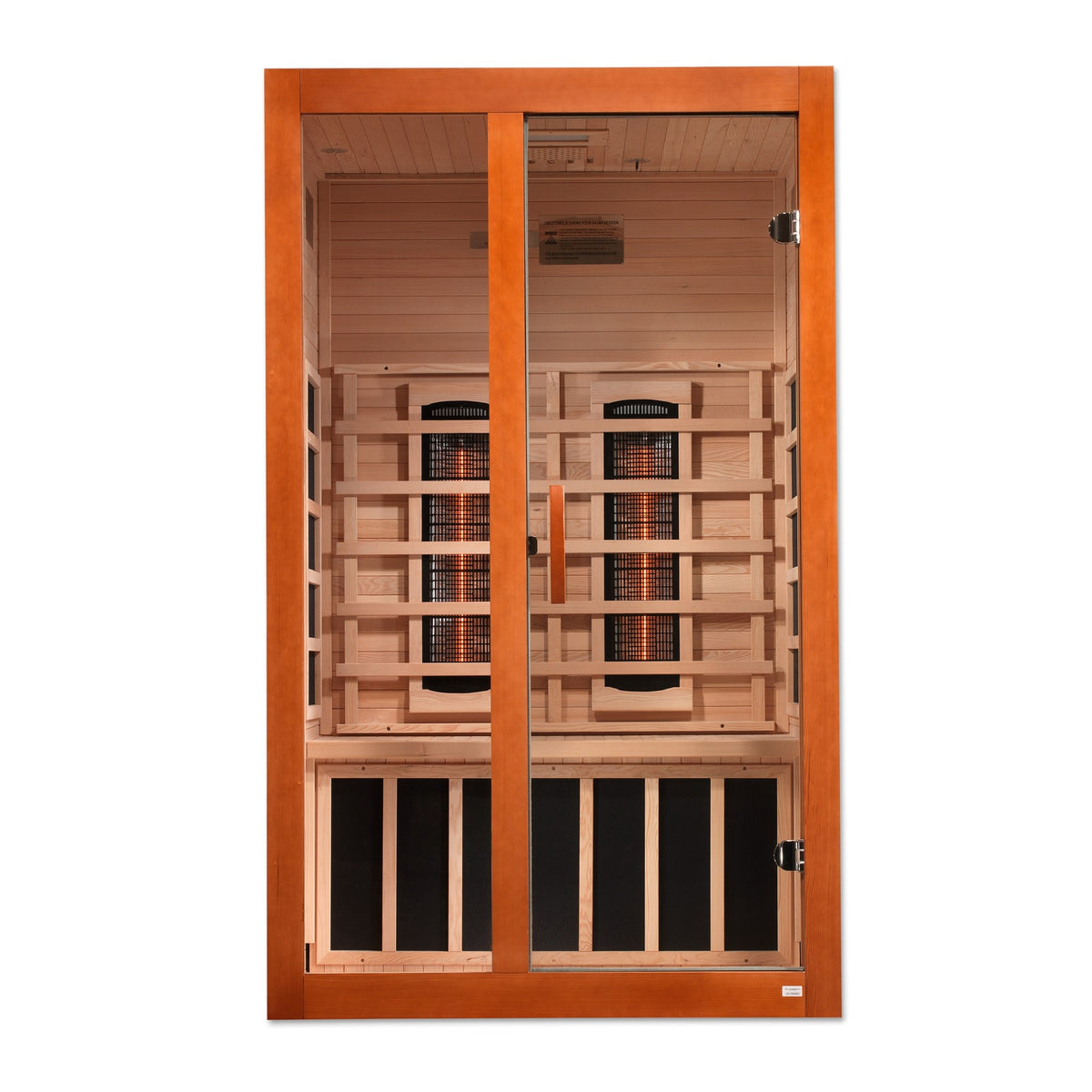 Dynamic Santiago 2-Person Full Spectrum Near Zero EMF FAR Infrared Sauna, front view