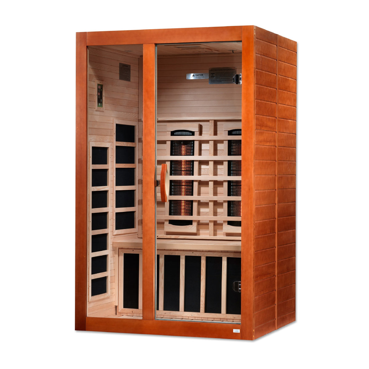 Dynamic Santiago 2-Person Full Spectrum Near Zero EMF FAR Infrared Sauna, side angle view