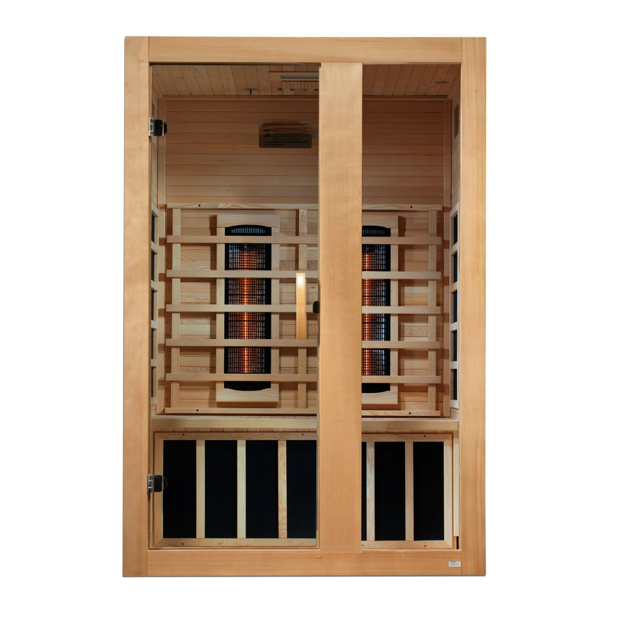 Dynamic Serena 2-Person Full Spectrum Near Zero EMF FAR Infrared Sauna, front view