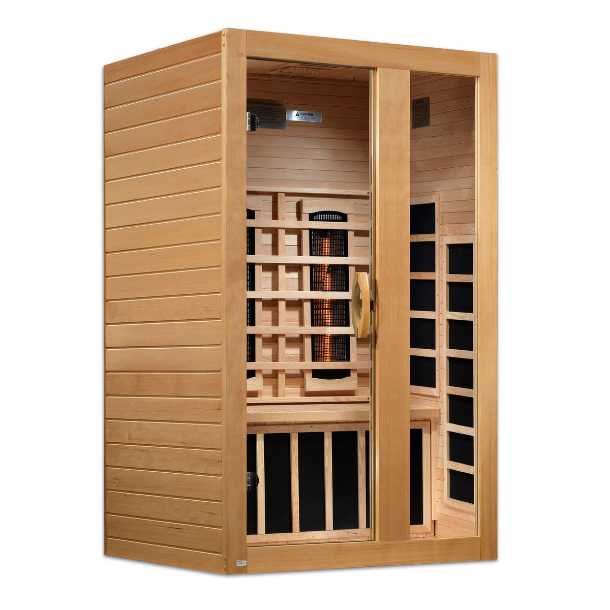 Dynamic Serena 2-Person Full Spectrum Near Zero EMF FAR Infrared Sauna, side angle view