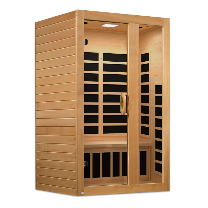Dynamic Serena Elite 2-Person Ultra Low EMF FAR Infrared Sauna, front angle view