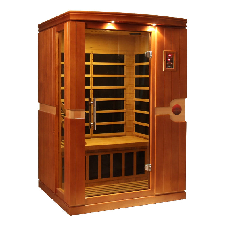 Dynamic Venice Elite 2-Person Ultra Low EMF FAR Infrared Sauna, front angle view