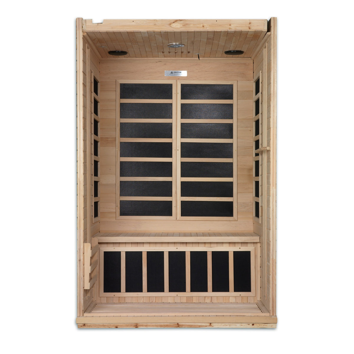 Dynamic Venice Elite 2-Person Ultra Low EMF FAR Infrared Sauna, interior with heating panels