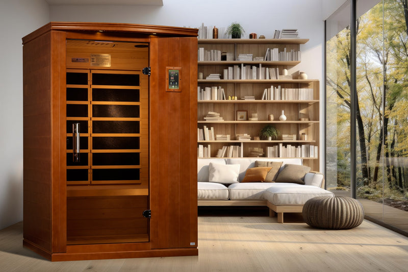 Dynamic Venice Limited Elite 2-Person Ultra Low EMF FAR Infrared Sauna in a home setting