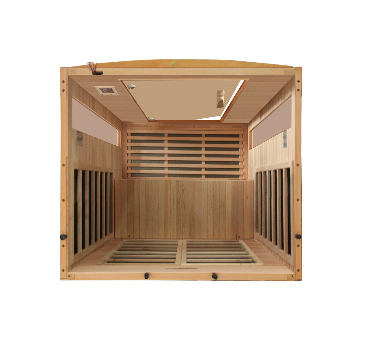 Dynamic Versailles 2-Person Low EMF FAR Infrared Sauna, top down interior view