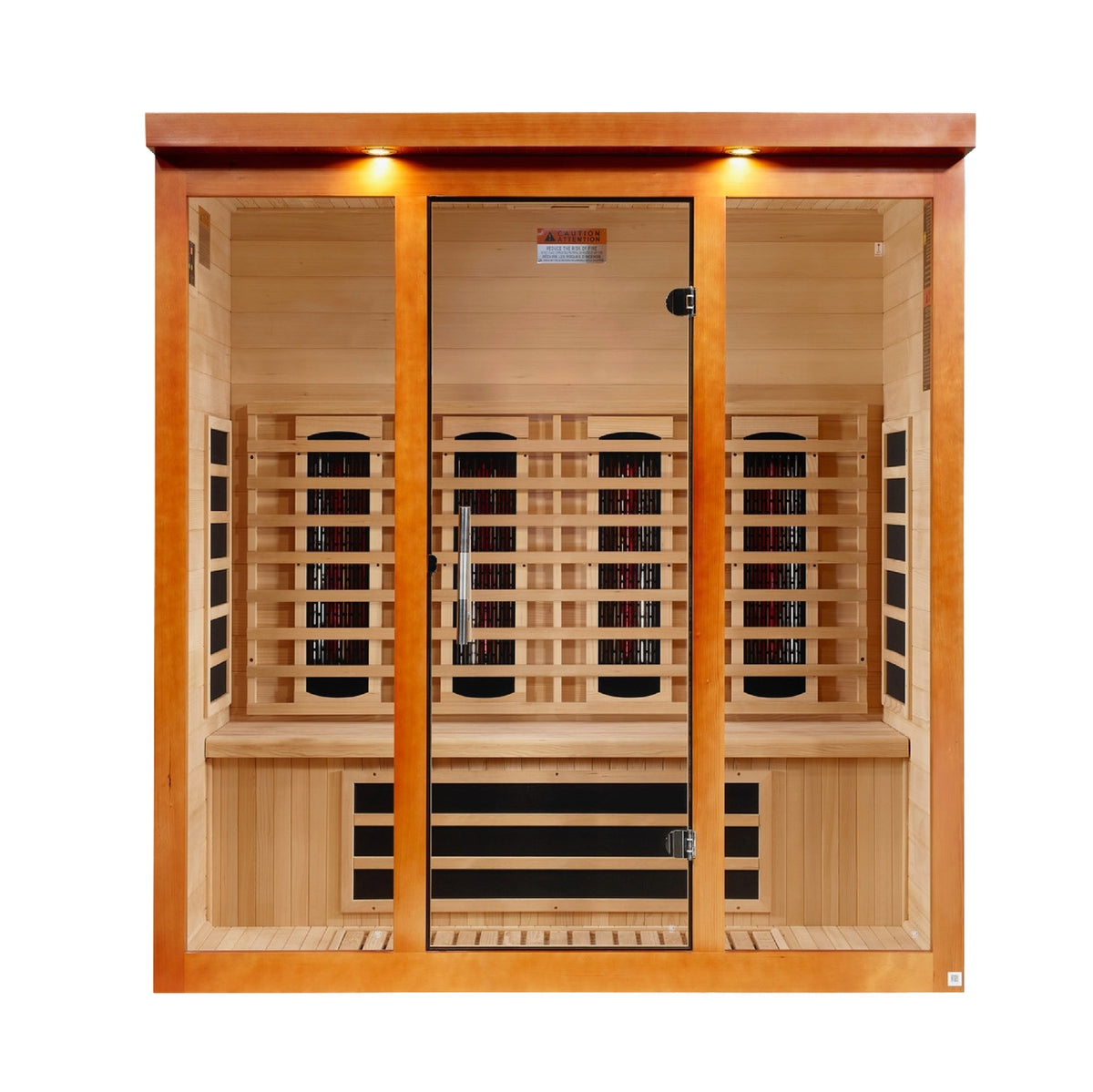 Dynamic Vila Grande 4-Person Full Spectrum Near Zero EMF FAR Infrared Sauna, front view