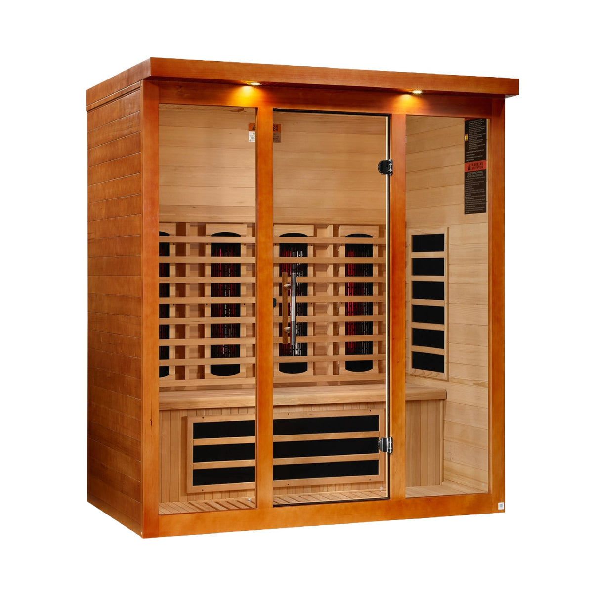Dynamic Vila Grande 4-Person Full Spectrum Near Zero EMF FAR Infrared Sauna, side angle view