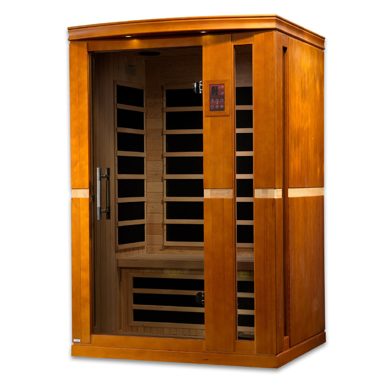 Dynamic Vittoria 2-Person Low EMF FAR Infrared Sauna, front angle view