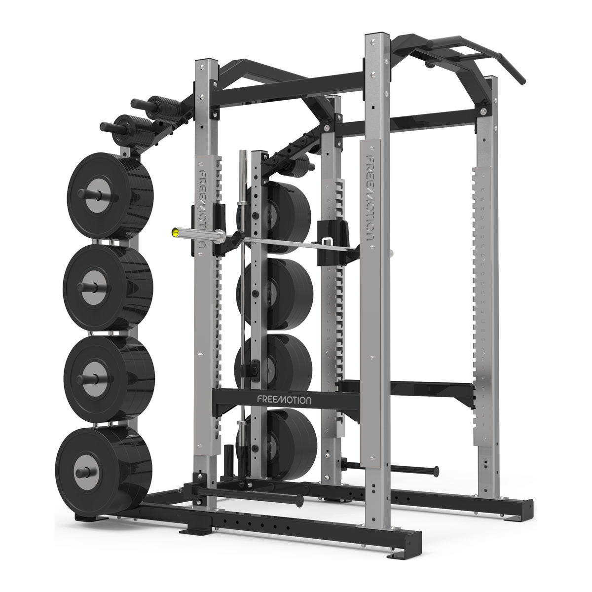 Freemotion Pro Power Rack with plate storage (bar and plates not included)