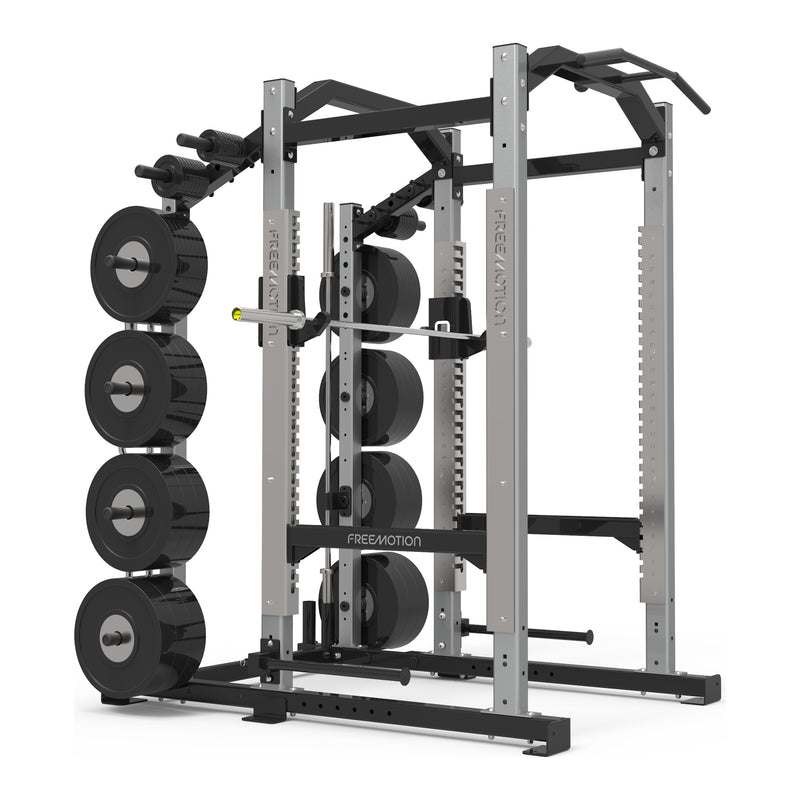 Freemotion Pro Power Rack with plate storage (bar and plates not included)