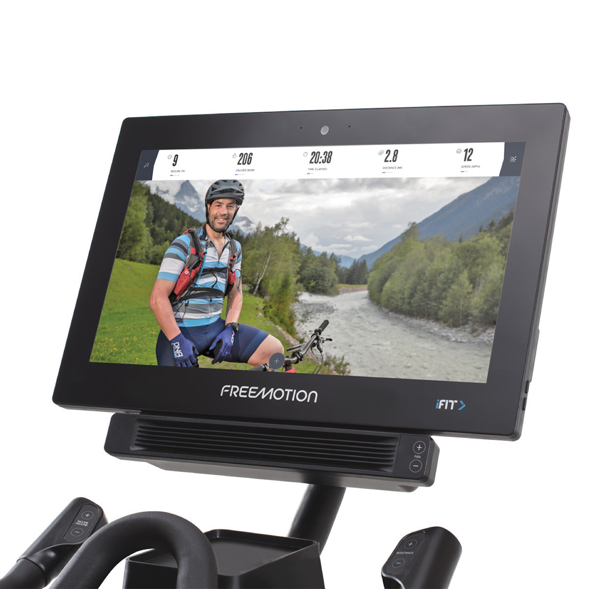22-inch HD touchscreen with a trainer-led ride