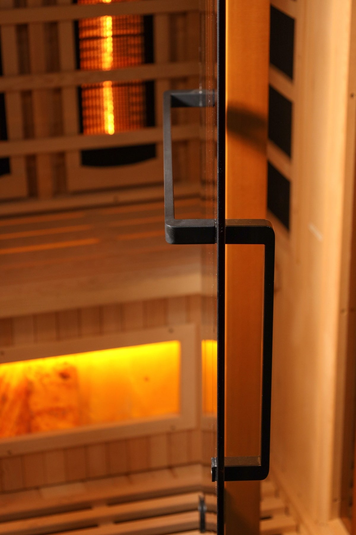 Golden Designs sauna black towel bar door handle