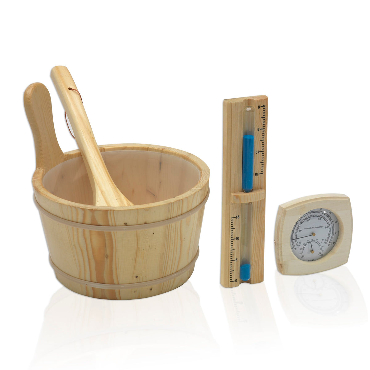 Golden Designs Klosters sauna accessory kit with bucket and ladle