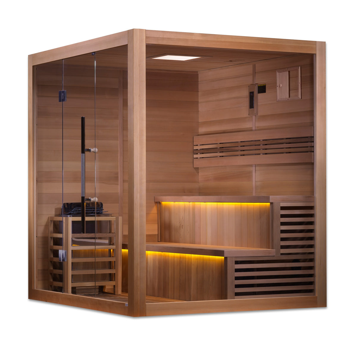 Golden Designs Kuusamo 6-Person Traditional Indoor Sauna, second side angle view