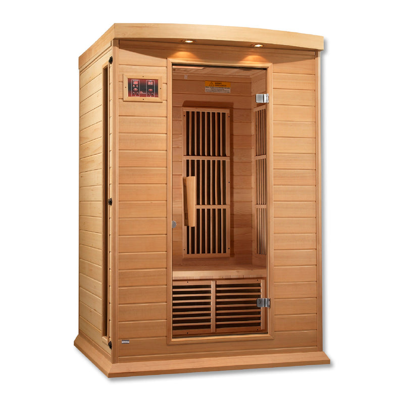Maxxus 2-Person Low EMF FAR Infrared Sauna, front angle view