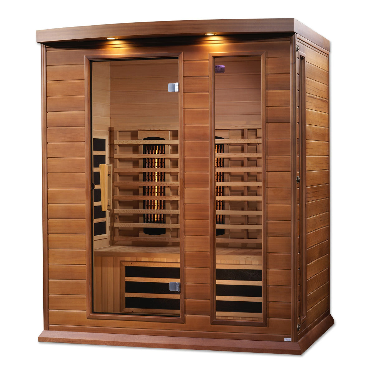 Maxxus 3-Person Full Spectrum Near Zero EMF FAR Infrared Sauna, side angle view