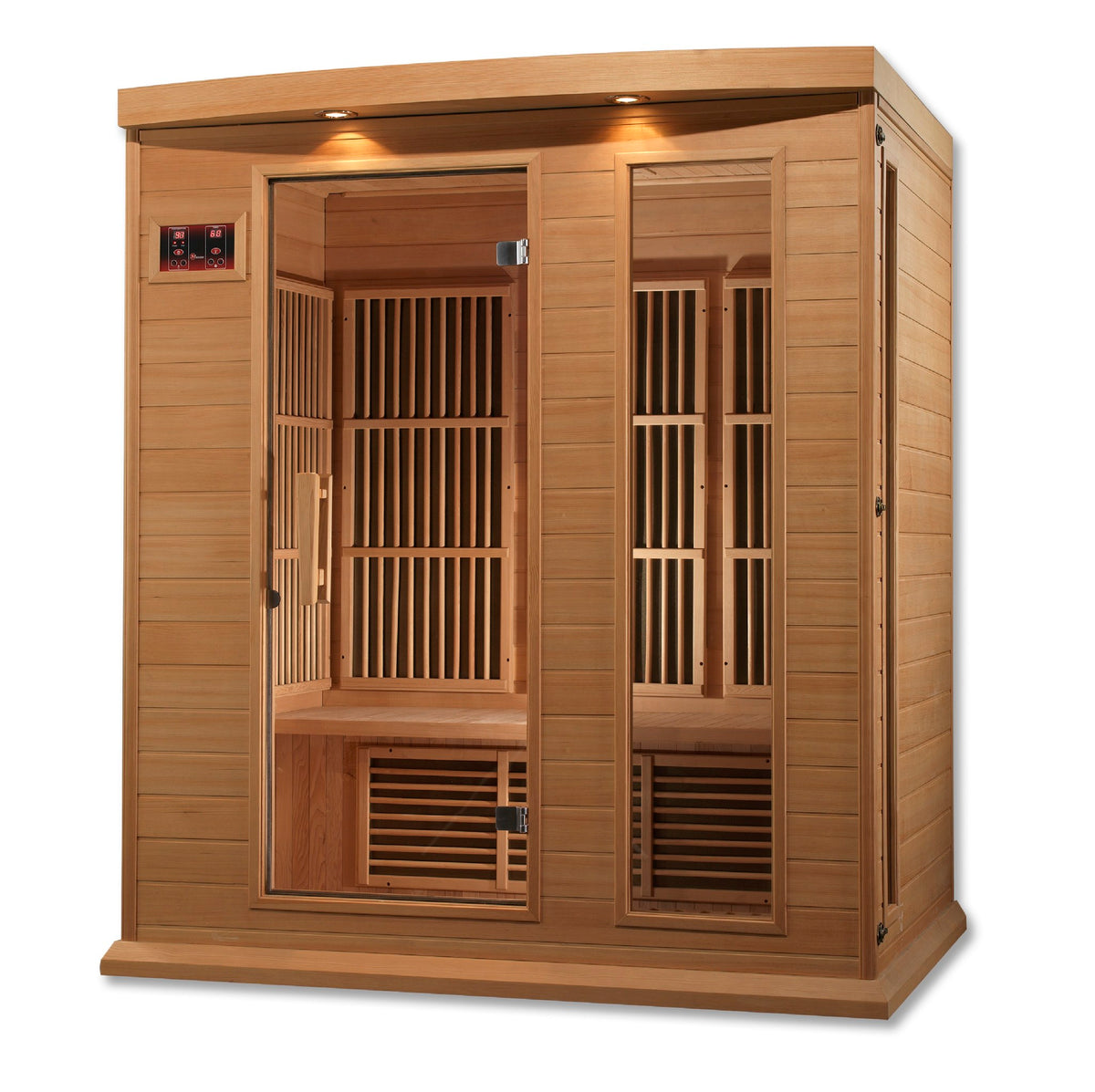 Maxxus 3-Person Low EMF FAR Infrared Sauna, side angle view