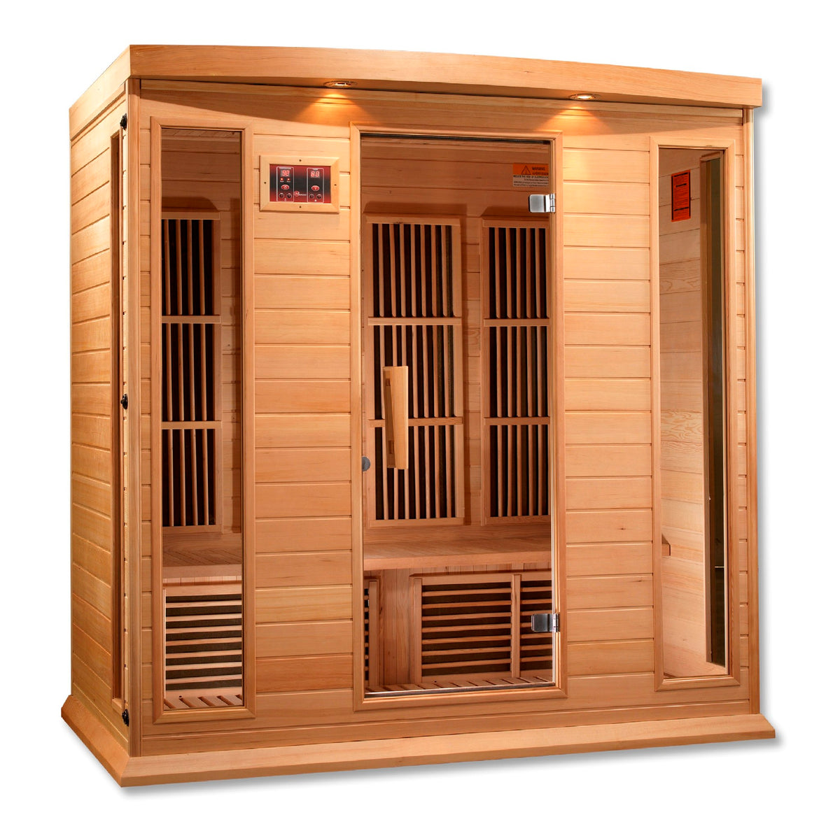Maxxus 4-Person Low EMF FAR Infrared Sauna, front angle view