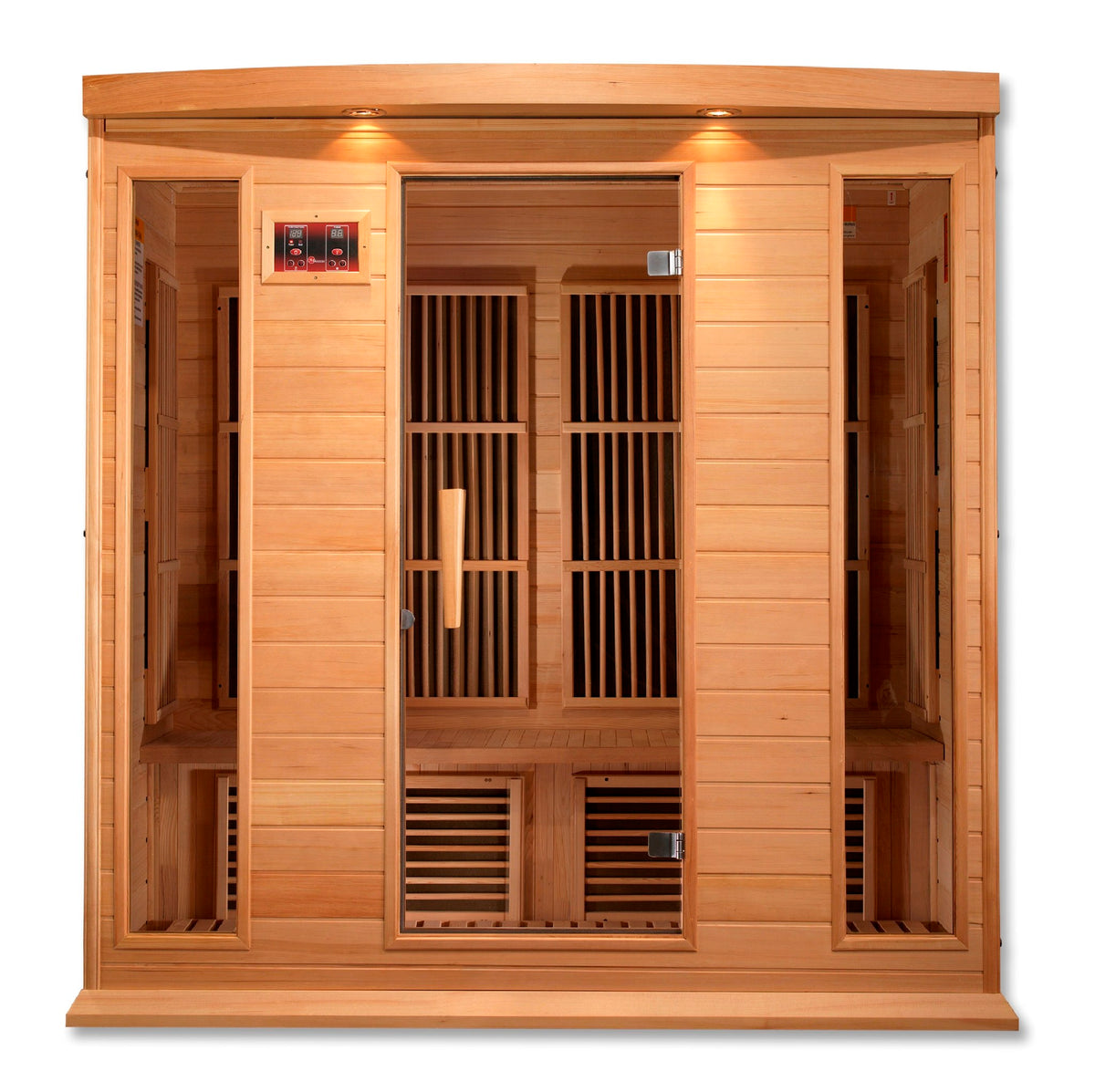 Maxxus 4-Person Low EMF FAR Infrared Sauna, front view
