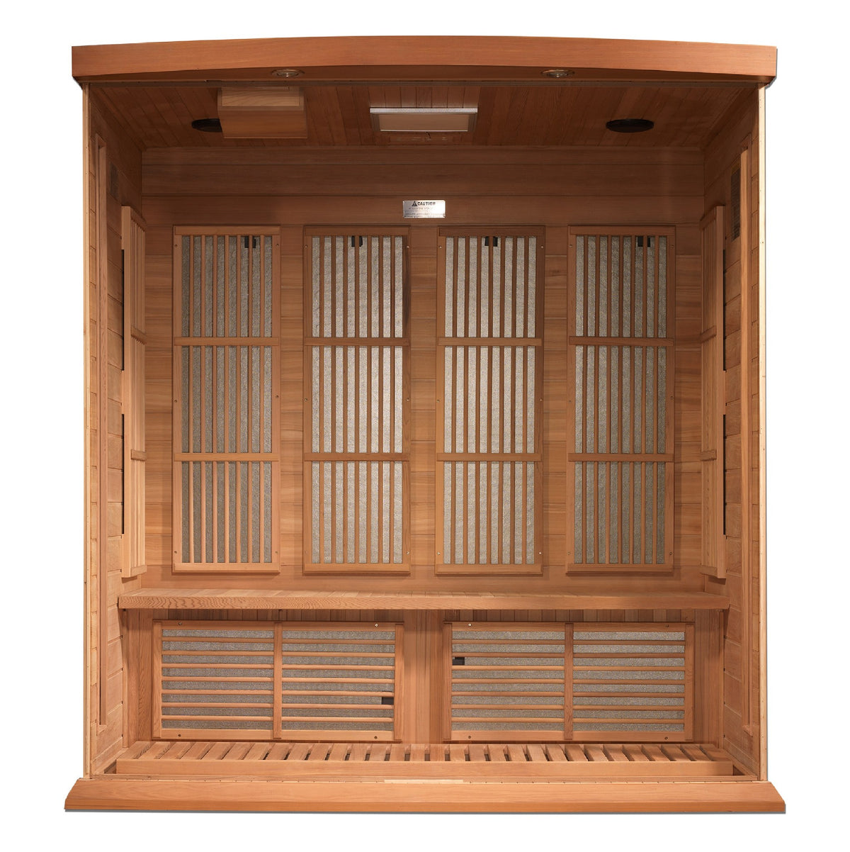 Maxxus 4-Person Low EMF FAR Infrared Sauna, interior with heating panels