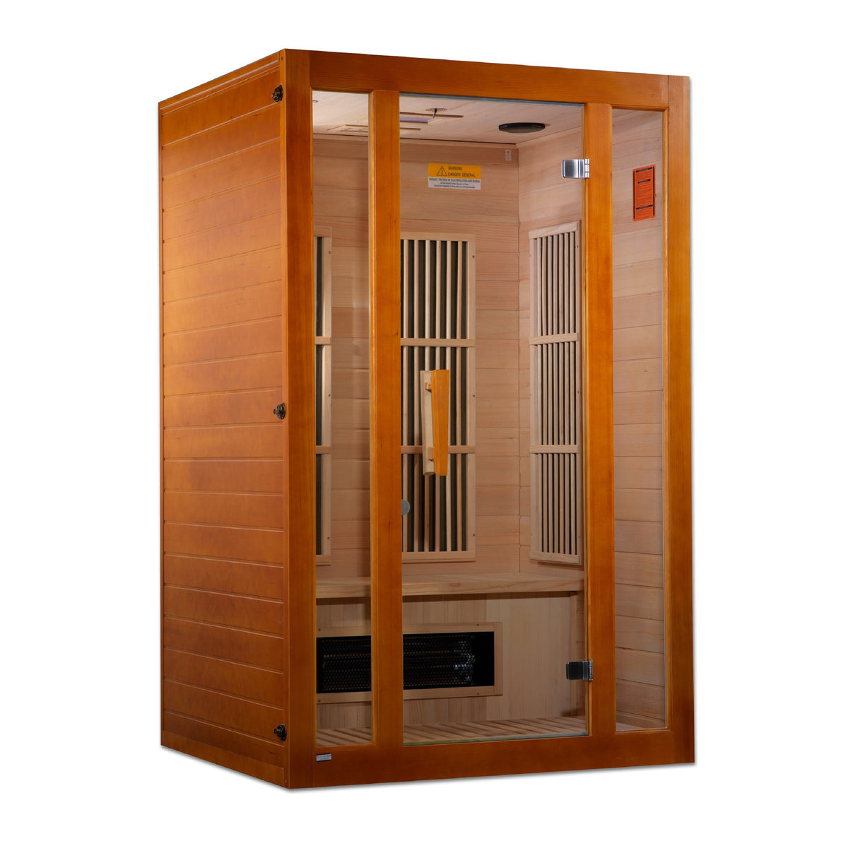 Maxxus Aspen 2-Person Low EMF FAR Infrared Sauna, front angle view