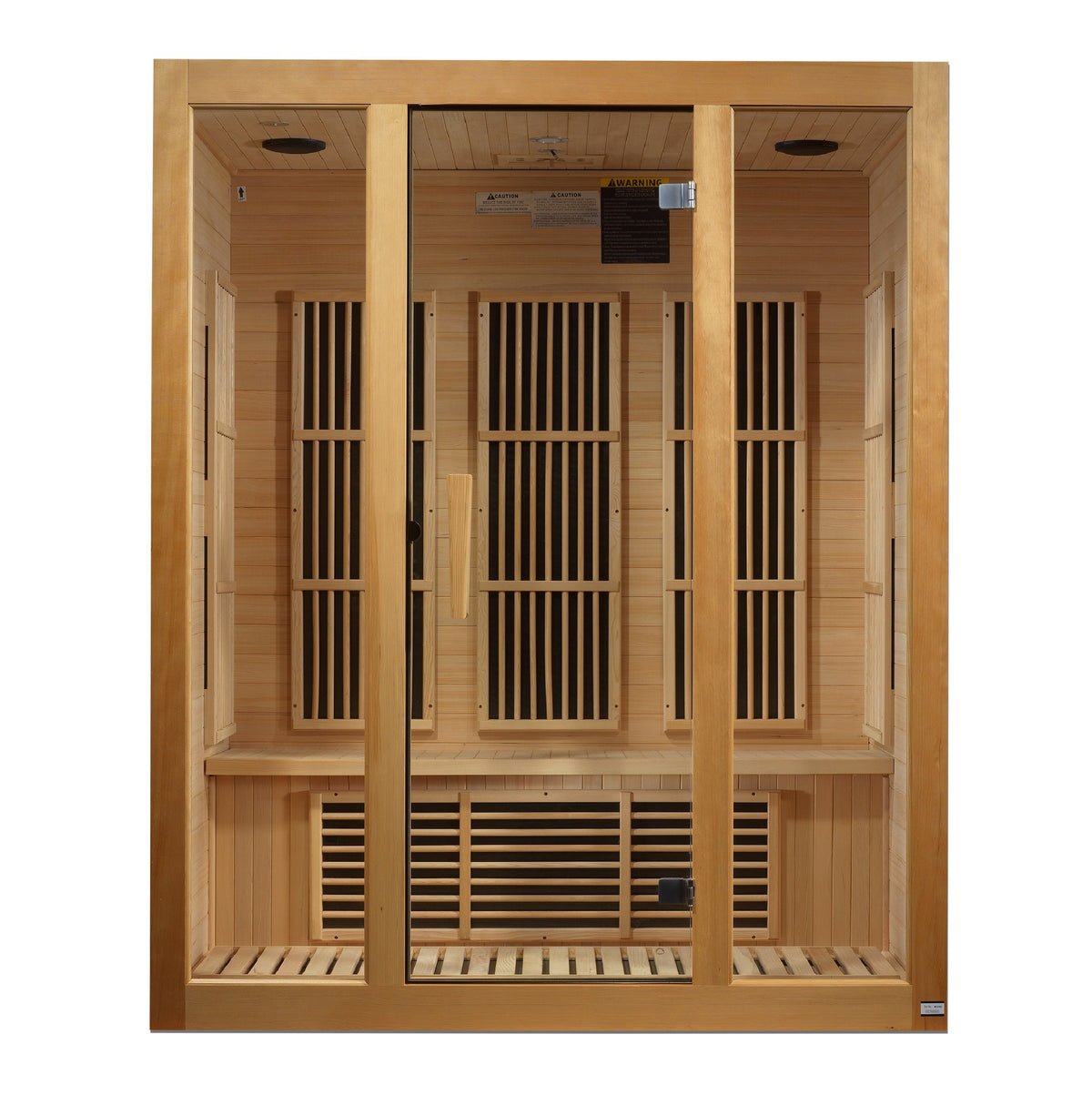 Maxxus Bellevue 3-Person Low EMF FAR Infrared Sauna, front view
