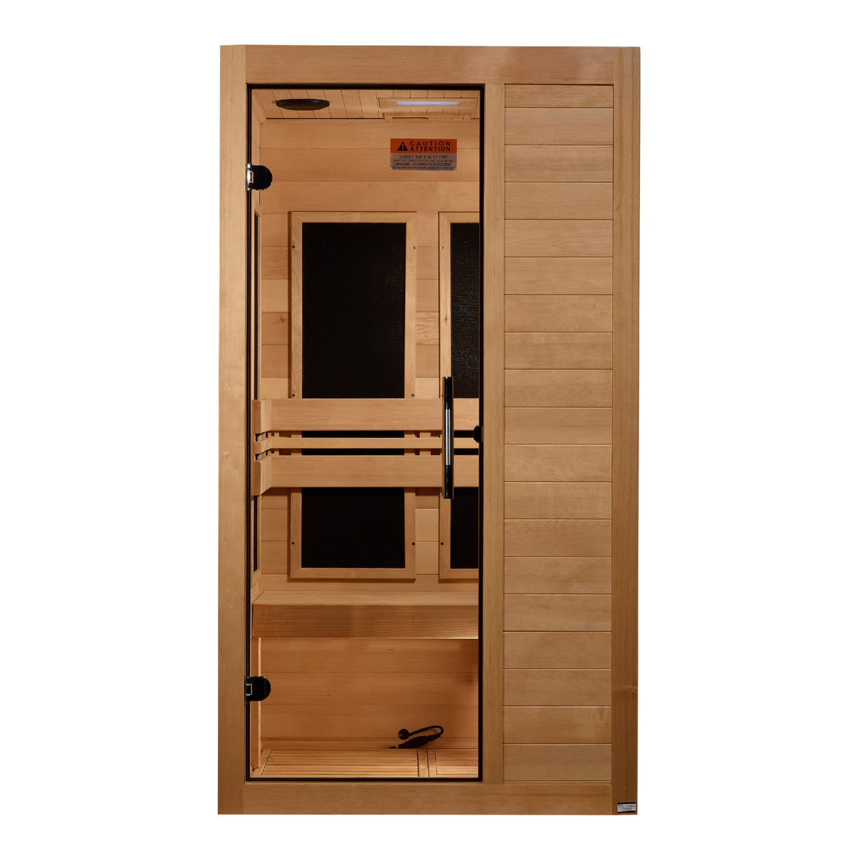 Maxxus S-Line Yoga 1-Person Ultra Low EMF FAR Infrared Sauna, front view