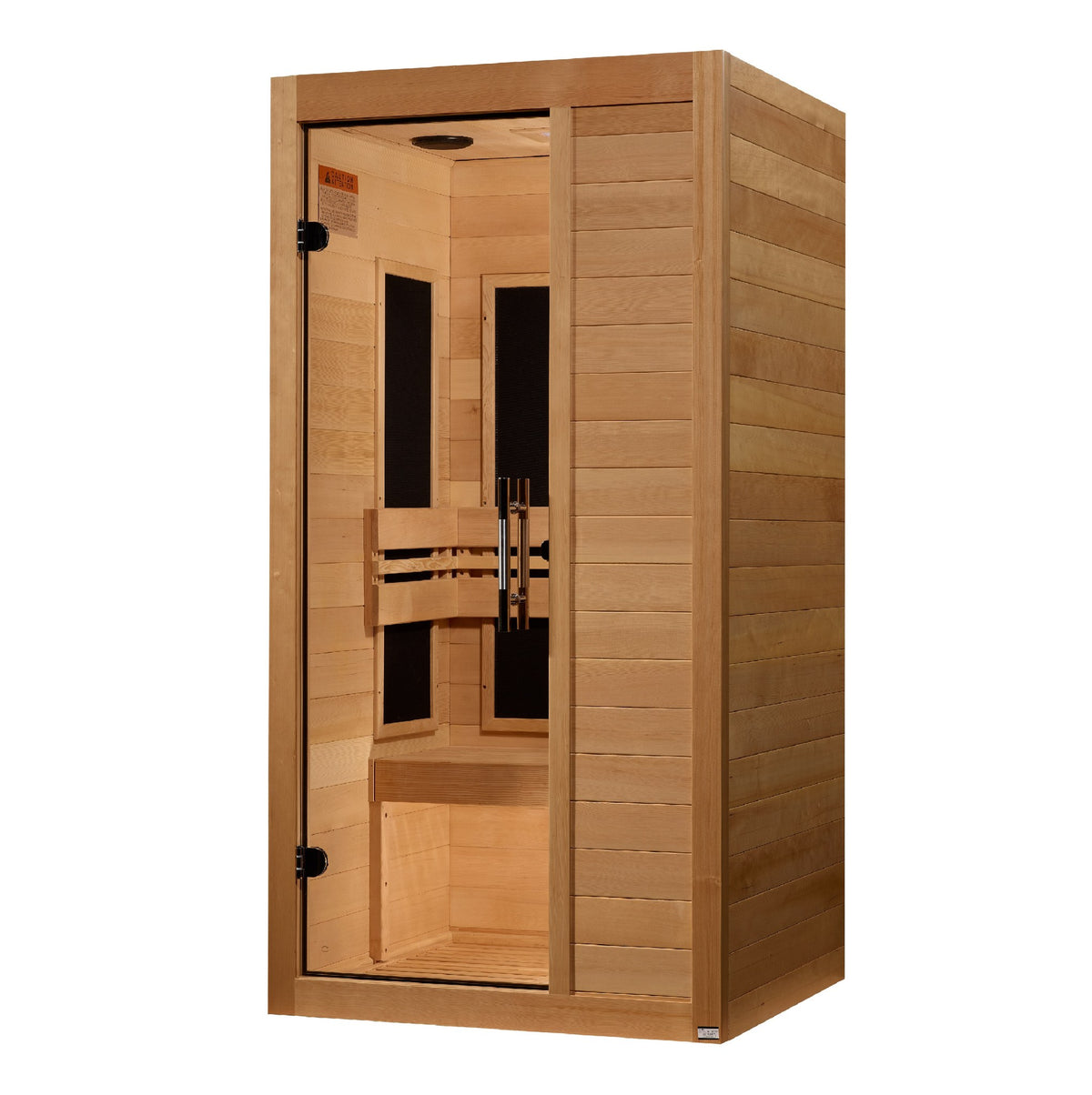 Maxxus S-Line Yoga 1-Person Ultra Low EMF FAR Infrared Sauna, side angle view