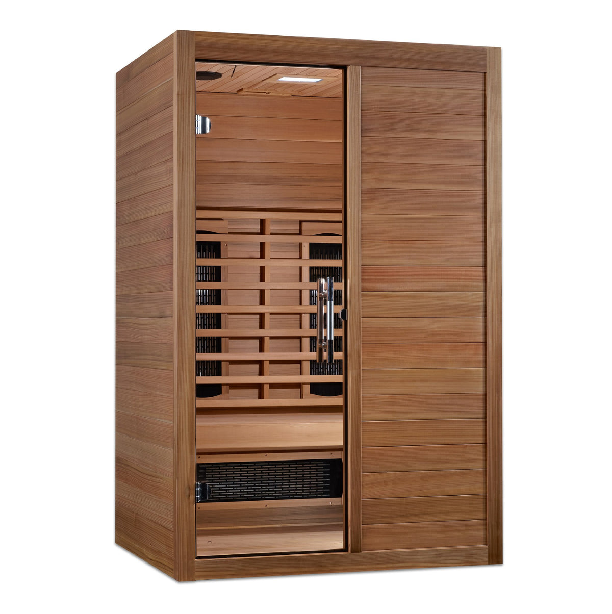 Maxxus S-Line Yoga 2-Person Full Spectrum Near Zero EMF FAR Infrared Sauna, front angle view