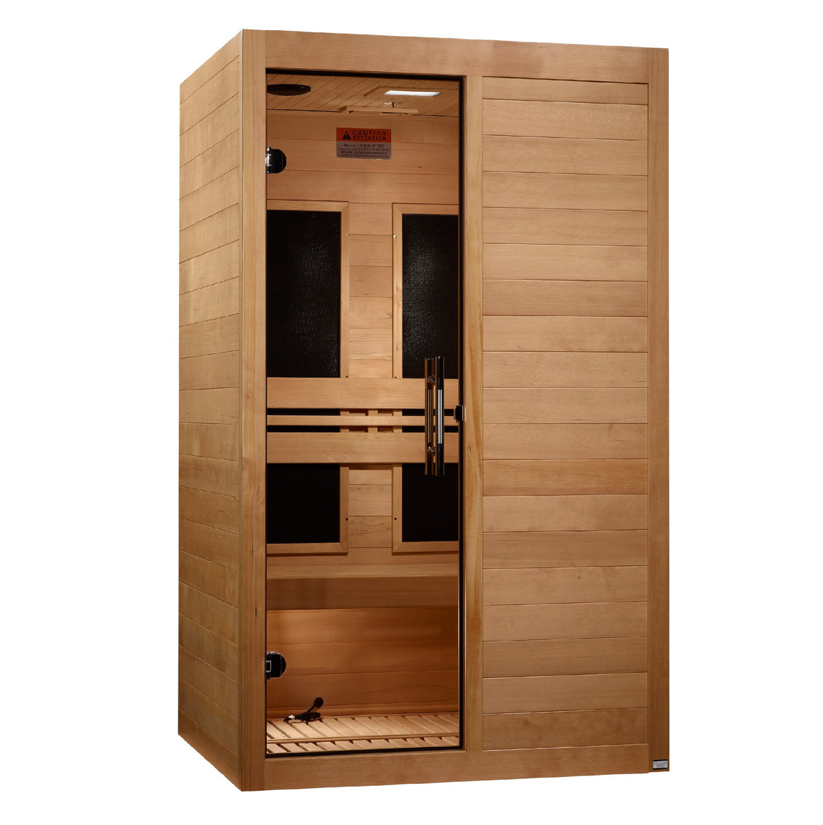 Maxxus S-Line Yoga 2-Person Low EMF FAR Infrared Sauna, front angle view