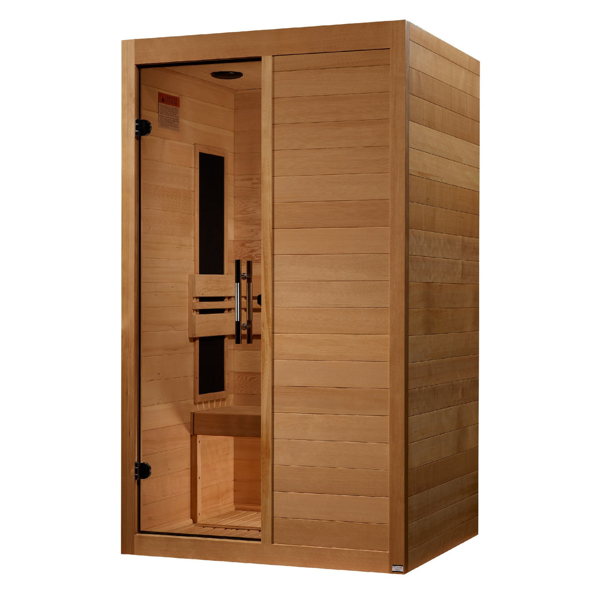 Maxxus S-Line Yoga 2-Person Ultra Low EMF FAR Infrared Sauna, side angle view