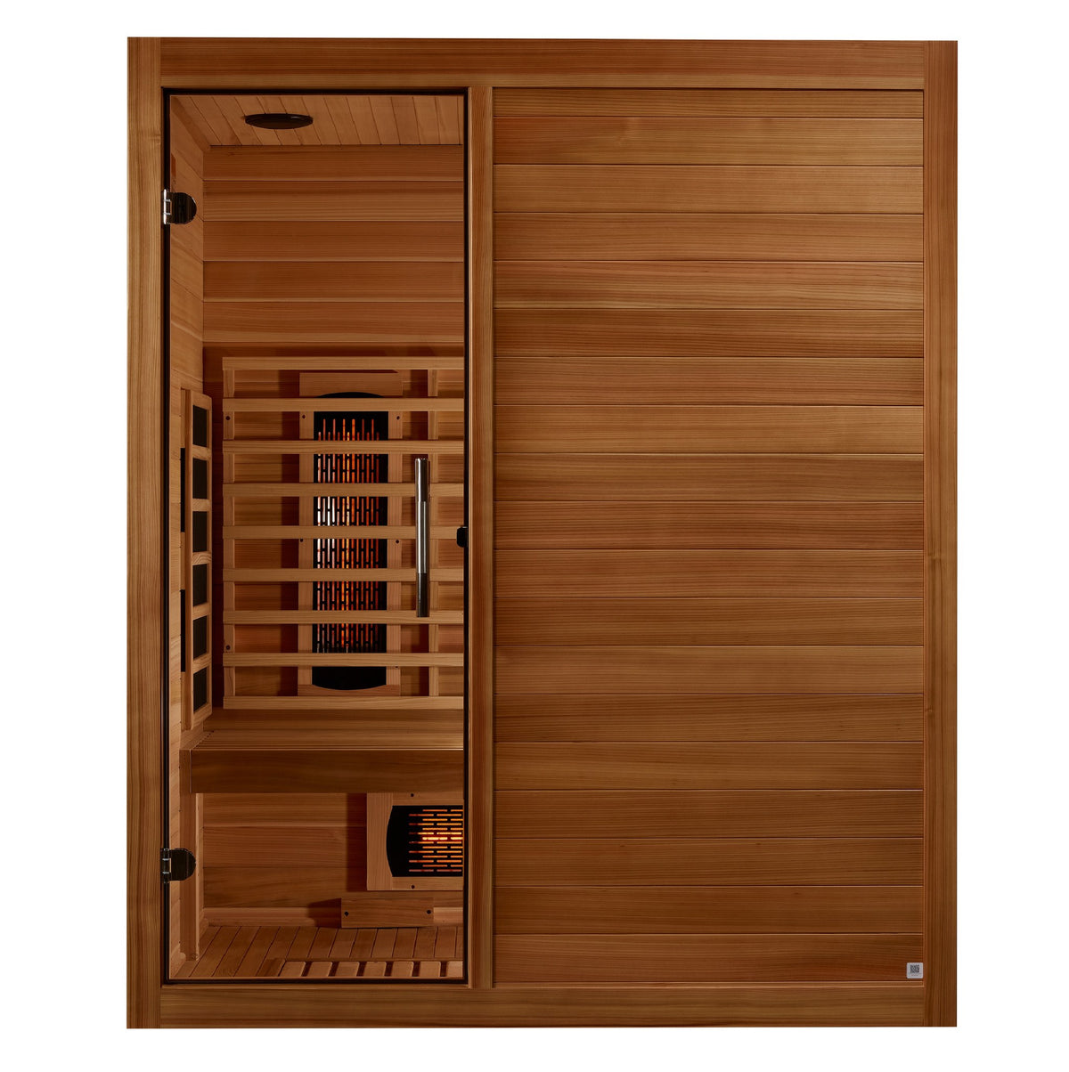 Maxxus S-Line Yoga 3-Person Full Spectrum Near Zero EMF FAR Infrared Sauna, front view