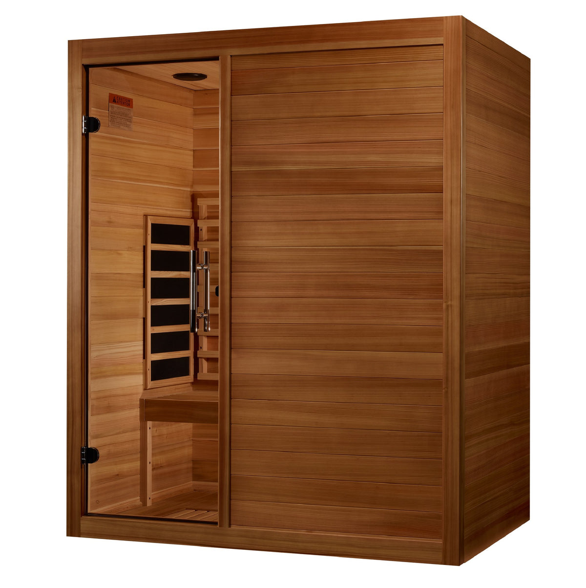 Maxxus S-Line Yoga 3-Person Full Spectrum Near Zero EMF FAR Infrared Sauna, side angle view