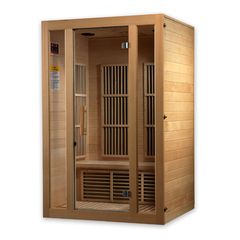 Maxxus Seattle 2-Person Low EMF FAR Infrared Sauna, front angle view