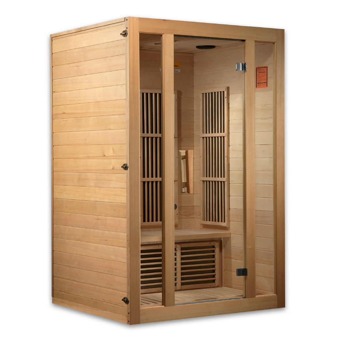 Maxxus Seattle 2-Person Near Zero EMF FAR Infrared Sauna, side angle view