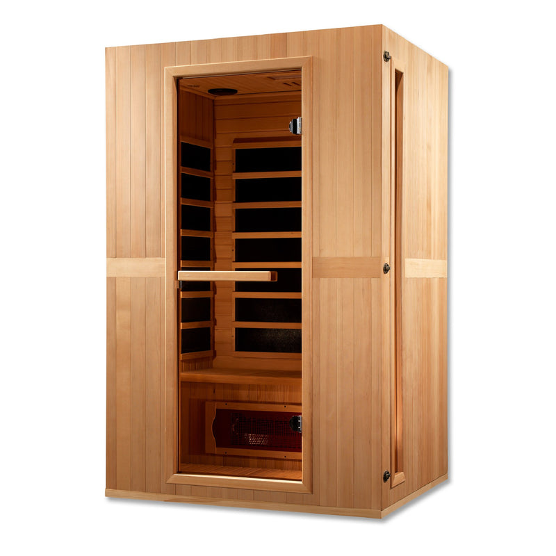 Maxxus Serenity 2-Person Low EMF FAR Infrared Sauna, front angle view